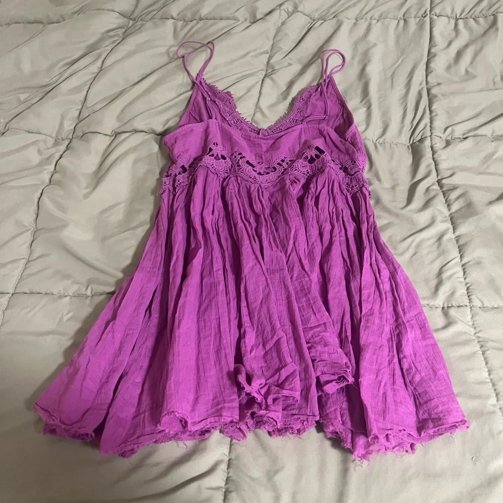 Free People Ilektra Mini Slip Dress Dahlia Mauve - Picture 5 of 5